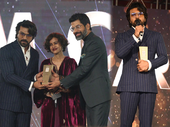 Ram Charan With Futureofyoungindia Award In Delhi